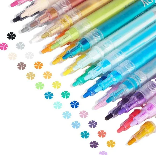 Marcador de cor de água com pincel multicolorido usado para desenho de artista infantil
