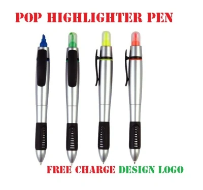 Caneta marcador multicolorida com logotipo impresso (2054B), caneta marcadora para presente promocional