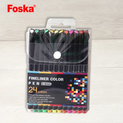 Canetas marcadoras coloridas Foska Art Drawing Fineliner